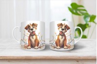 boxer mintás karácsonyi bögre 4