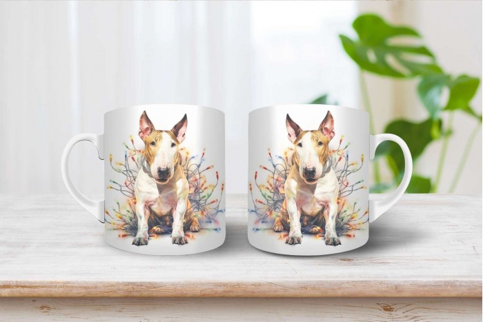 bullterrier mintás karácsonyi bögre 2