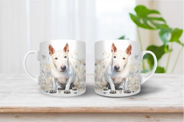 bullterrier mintás karácsonyi bögre 2