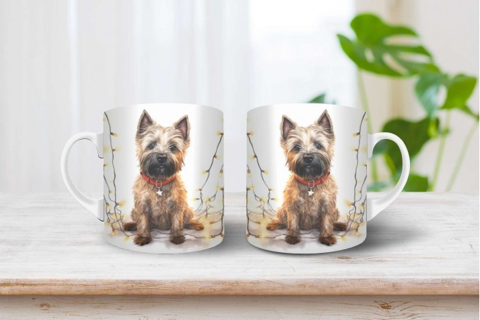 cairn terrier mintás karácsonyi bögre 2