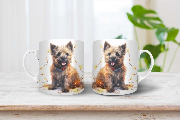cairn terrier mintás karácsonyi bögre 2