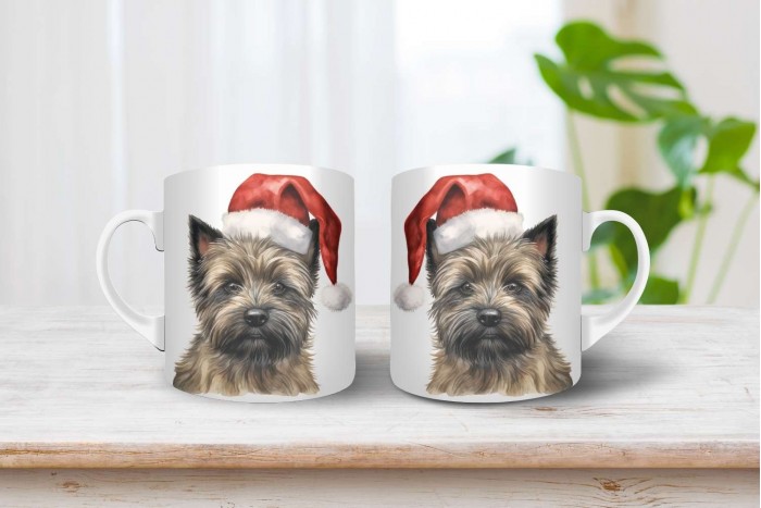 cairn terrier mintás karácsonyi bögre 2