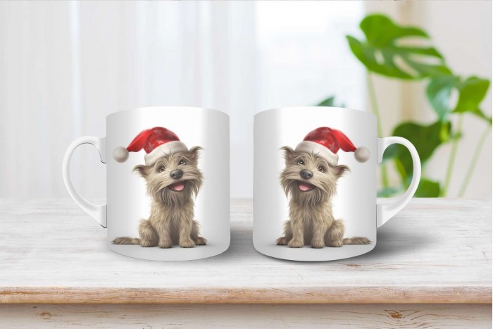 cairn terrier mintás karácsonyi bögre 2