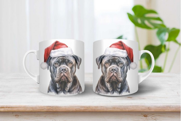 cane corso mintás karácsonyi bögre 2