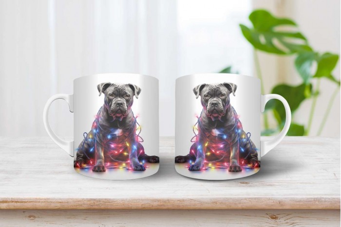 cane corso mintás karácsonyi bögre 2