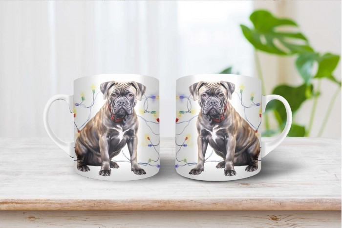 cane corso mintás karácsonyi bögre 2