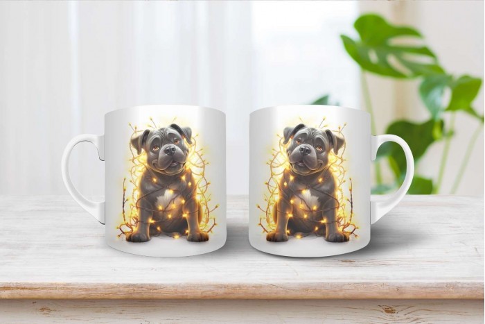 cane corso mintás karácsonyi bögre 2