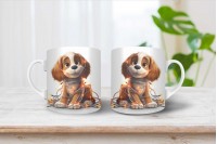 cavalier king charles spániel mintás karácsonyi bögre 14