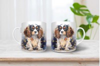 cavalier king charles spániel mintás karácsonyi bögre 16