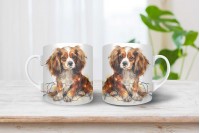 cavalier king charles spániel mintás karácsonyi bögre 17