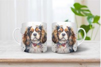 cavalier king charles spániel mintás karácsonyi bögre 3