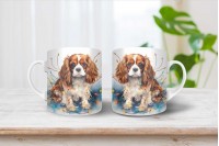 cavalier king charles spániel mintás karácsonyi bögre 4