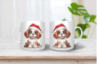 cavalier king charles spániel mintás karácsonyi bögre 5