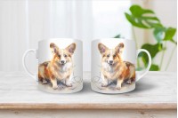 corgi mintás karácsonyi bögre 19