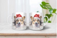 corgi mintás karácsonyi bögre 20