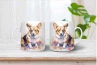 corgi mintás karácsonyi bögre 25