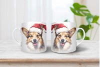 corgi mintás karácsonyi bögre 6