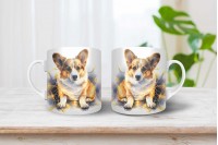 corgi mintás karácsonyi bögre 8