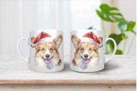 corgi mintás karácsonyi bögre 14