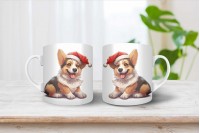 corgi mintás karácsonyi bögre 5