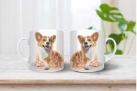 corgi mintás karácsonyi bögre 7