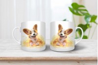 corgi mintás karácsonyi bögre 9
