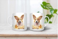 corgi mintás karácsonyi bögre 15
