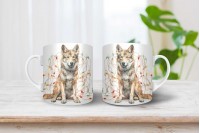 csehszlovák farkaskutya mintás karácsonyi bögre 12