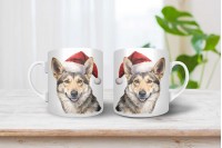 csehszlovák farkaskutya mintás karácsonyi bögre 13