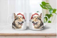 csehszlovák farkaskutya mintás karácsonyi bögre 15