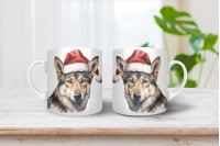 csehszlovák farkaskutya mintás karácsonyi bögre 16