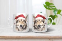 csehszlovák farkaskutya mintás karácsonyi bögre 3