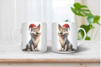 csehszlovák farkaskutya mintás karácsonyi bögre 6