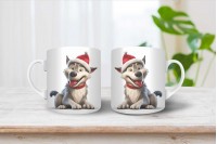 csehszlovák farkaskutya mintás karácsonyi bögre 7