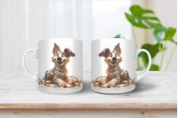 csehszlovák farkaskutya mintás karácsonyi bögre 10