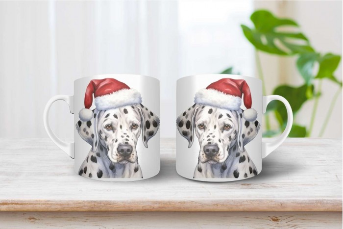 dalmata mintás karácsonyi bögre 2