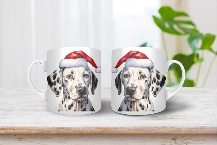 dalmata mintás karácsonyi bögre 2