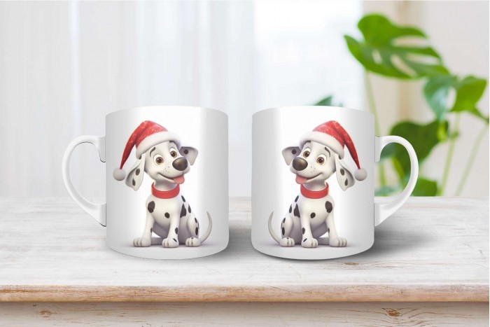 dalmata mintás karácsonyi bögre 2