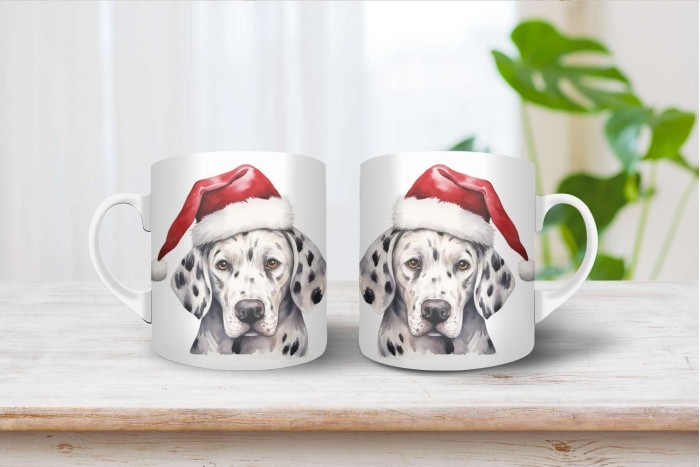 dalmata mintás karácsonyi bögre 2