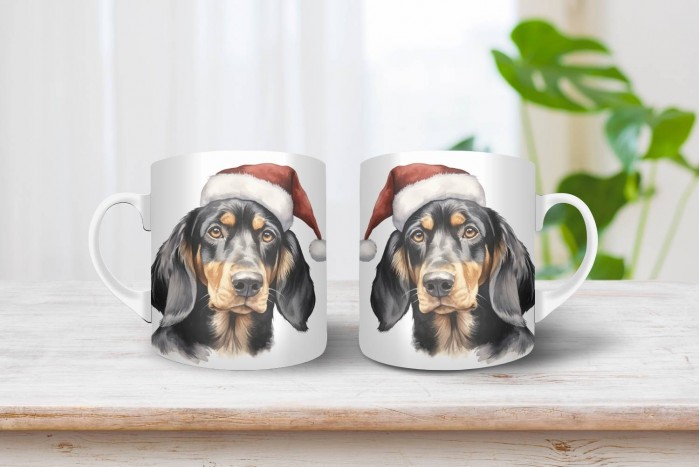 erdélyi kopó mintás karácsonyi bögre 2