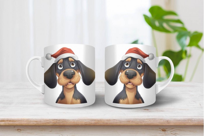 erdélyi kopó mintás karácsonyi bögre 2