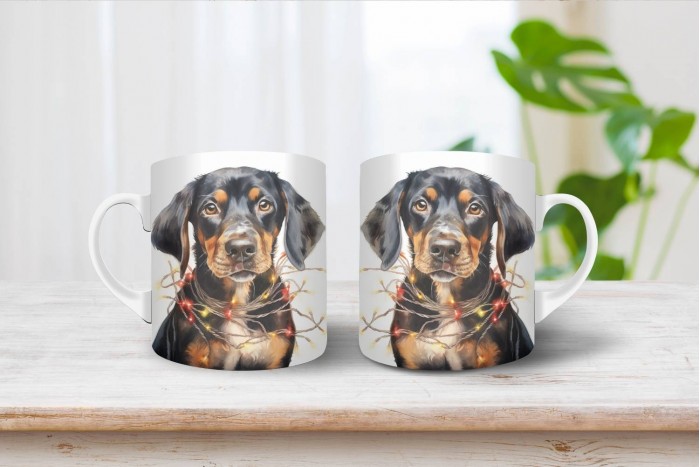 erdélyi kopó mintás karácsonyi bögre 2