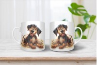 erdélyi kopó mintás karácsonyi bögre 13