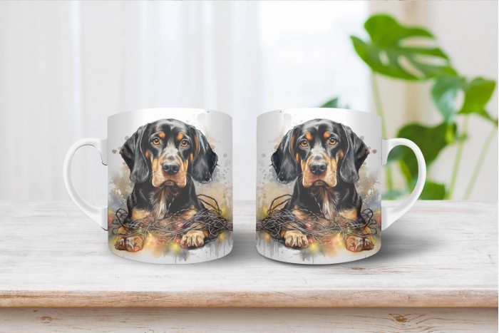 erdélyi kopó mintás karácsonyi bögre 2