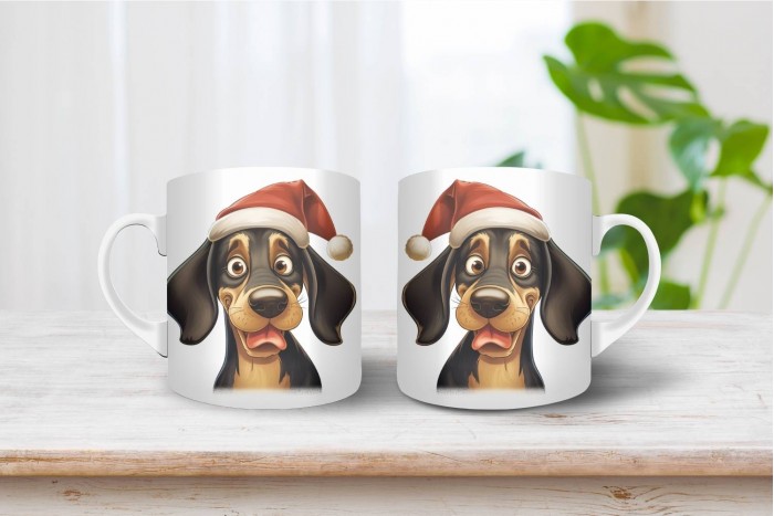 erdélyi kopó mintás karácsonyi bögre 2