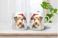 foxterrier mintás karácsonyi bögre 16