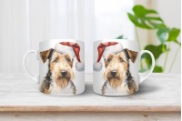 foxterrier mintás karácsonyi bögre 17