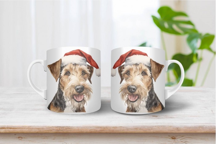 foxterrier mintás karácsonyi bögre 2