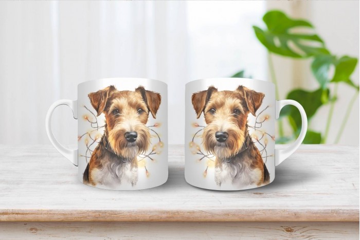 foxterrier mintás karácsonyi bögre 2