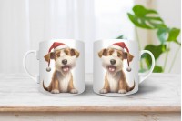 foxterrier mintás karácsonyi bögre 11